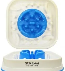 Scream Slow Feed Interactive Bowl 28x28x7cm Blue