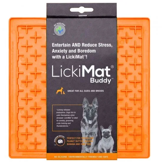 LickiMat Dog Buddy Orange 3 LickiMat Dog Buddy Orange
