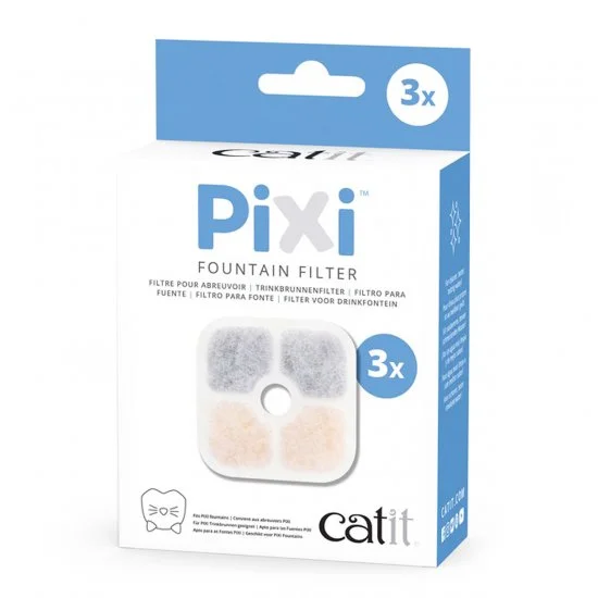 Catit Pixi Cat Fountain Filter Cartridge 3Pack 3 Catit Pixi Cat Fountain Filter Cartridge 3Pack