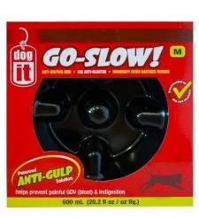 Dogit Go Slow Anti-Gulping Dog Dish 600ml Black