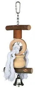 Trixie Natwood Hanging Bird Toy With Bell & Rope - 38CM 3 Trixie Natwood Hanging Bird Toy With Bell & Rope - 38CM