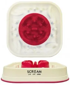 Scream Slow Feed Interactive Bowl 28x28x7cm Pink 3 Scream Slow Feed Interactive Bowl 28x28x7cm Pink