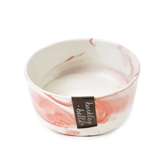 Barkley+Bella Bowl Ceramic Zen Marble Pink 850ml 3 Barkley+Bella Bowl Ceramic Zen Marble Pink 850ml