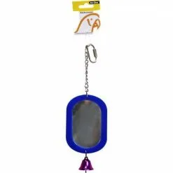 Avi One Parrot Toy Acrylic Oval Mirror With Bell 7 Avi One Parrot Toy Acrylic Oval Mirror With Bell -Outlet Bird Food Store 9325136130416A 2