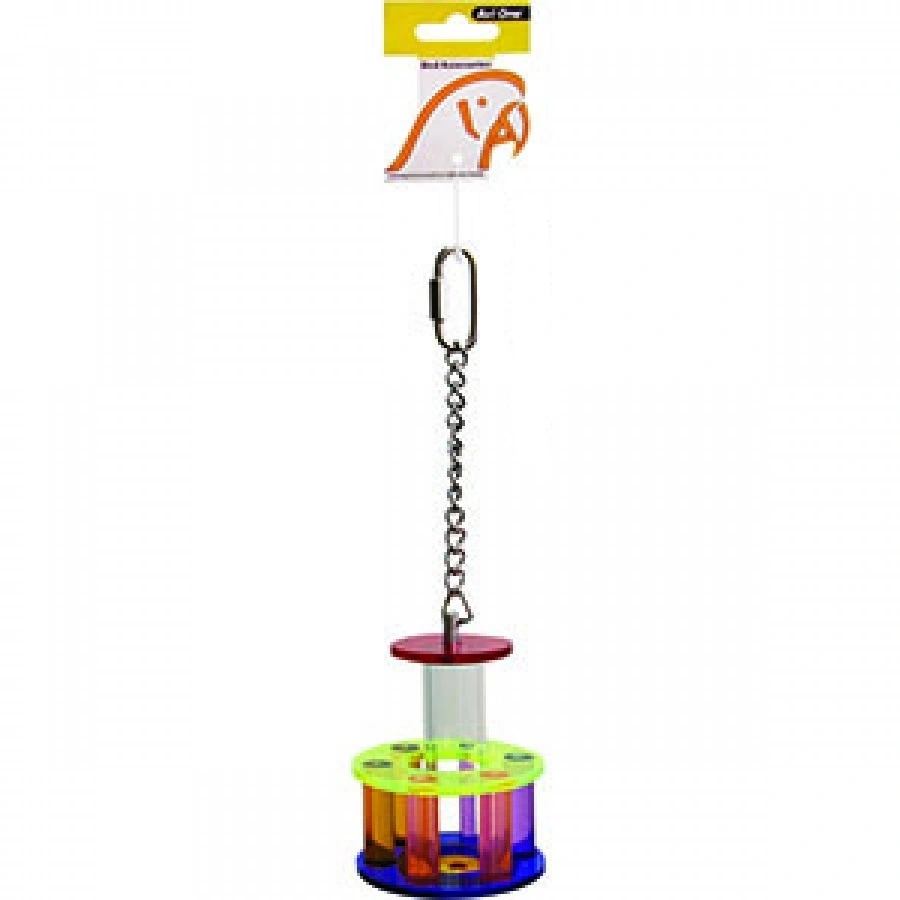 Avi One Parrot Toy Acrylic Hollow Pipe With Round Wheel 3 Avi One Parrot Toy Acrylic Hollow Pipe With Round Wheel