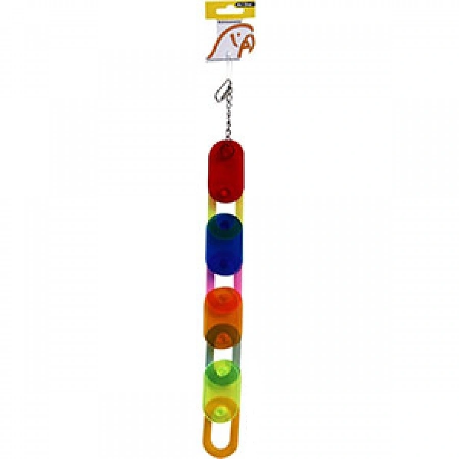 Avi One Parrot Toy Acrylic 4 Segment Big Links 3 Avi One Parrot Toy Acrylic 4 Segment Big Links