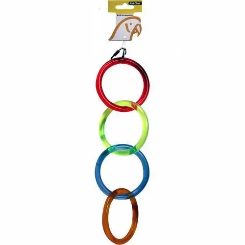 Avi One Parrot Toy Acrylic 4 Rings 2 Avi One Parrot Toy Acrylic 4 Rings