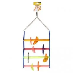 Avi One Parrot Toy Acrylic Ladder With Beads 7 Avi One Parrot Toy Acrylic Ladder With Beads -Outlet Bird Food Store 9325136143447A 2
