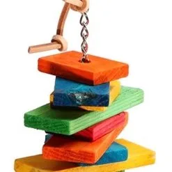 Avi One Wooden Planks With Bell Parrot Toy - 10cm X 38cm