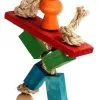 Avi One Wooden Cross With Sisal Parrot Toy - 12cm X 35cm -Outlet Bird Food Store 9325136149234A