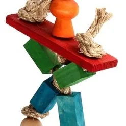 Avi One Wooden Cross With Sisal Parrot Toy - 12cm X 35cm 7 Avi One Wooden Cross With Sisal Parrot Toy - 12cm X 35cm -Outlet Bird Food Store 9325136149234A 2