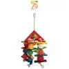 Avi One Parrot Toy Wicker Balls With Wooden Triangle Top - 20x44cm -Outlet Bird Food Store 9325136149296A