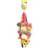 Avi One Bird Toy Loofa With Rattan Ball Raffia & Wooden Beads - 38cm 1 Avi One Bird Toy Loofa With Rattan Ball Raffia & Wooden Beads - 38cm -Outlet Bird Food Store 9325136161663A