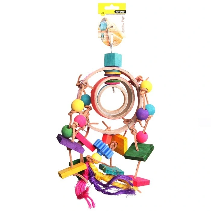 Avi One Bird Toy Dream Catcher With Wooden And Plastic Beads And Disc - 34cm 5 Avi One Bird Toy Dream Catcher With Wooden And Plastic Beads And Disc - 34cm - Image 3