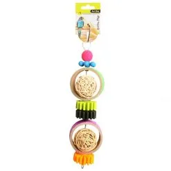Avi One Bird Toy Rattan Balls With Plastic Disc - 27cm 6 Avi One Bird Toy Rattan Balls With Plastic Disc - 27cm -Outlet Bird Food Store 9325136161724A 1