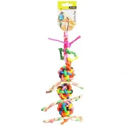 Avi One Bird Toy TPR Balls With Bells And Corrugated Board - 26cm 7 Avi One Bird Toy TPR Balls With Bells And Corrugated Board - 26cm -Outlet Bird Food Store 9325136161748A 2