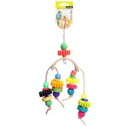 Avi One Bird Toy Arc With Plastic Disc And Beads - 28cm 7 Avi One Bird Toy Arc With Plastic Disc And Beads - 28cm -Outlet Bird Food Store 9325136161762A 2