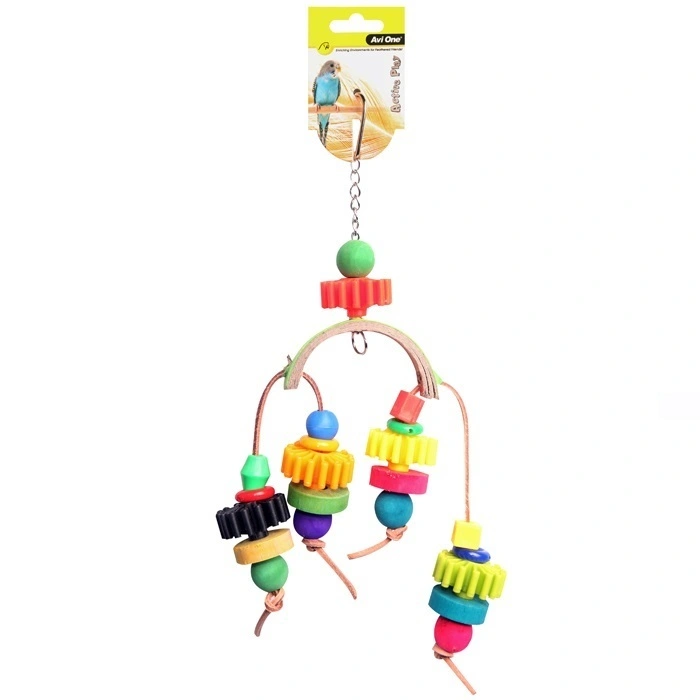 Avi One Bird Toy Arc With Plastic Disc And Beads - 28cm 5 Avi One Bird Toy Arc With Plastic Disc And Beads - 28cm - Image 3