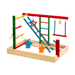 Birdie Play Gym For Budgies & Cockatiels - Medium (36x26x27cm)