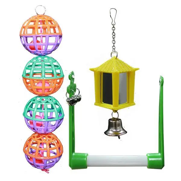 Swing, Ball & Mirror Lantern Bird Toys (Premier Bird) - 3 Pack 3 Swing, Ball & Mirror Lantern Bird Toys (Premier Bird) - 3 Pack