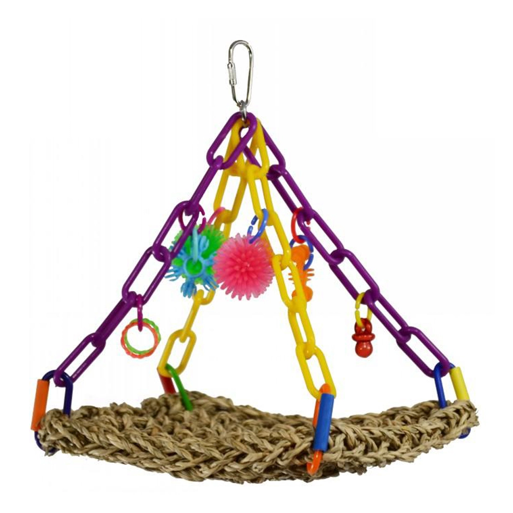 SuperBird Creations SuperBird Mini Flying Trapeze Swing Sea Grass Mat Bird Toy Assorted 22 X 17cm 3 SuperBird Creations SuperBird Mini Flying Trapeze Swing Sea Grass Mat Bird Toy Assorted 22 X 17cm