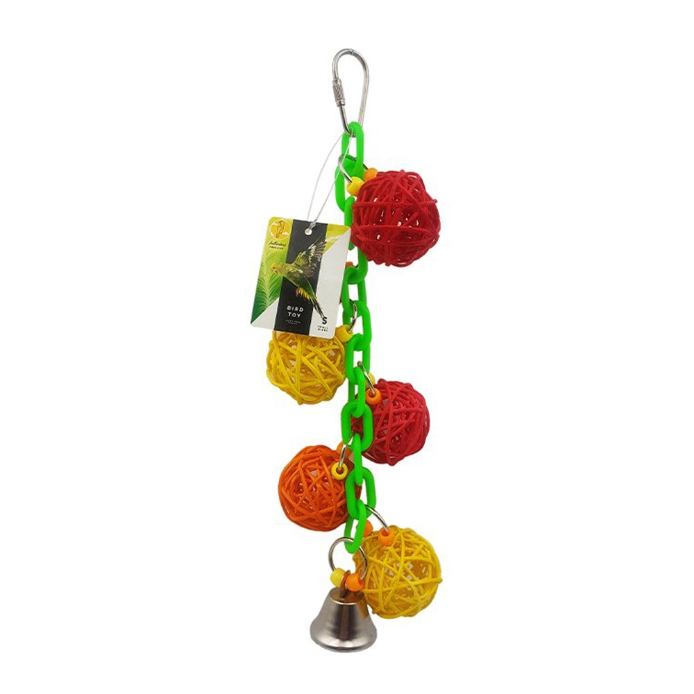 Featherland Paradise Crunch & Ding Bird Toy For Medium Birds 22cm 3 Featherland Paradise Crunch & Ding Bird Toy For Medium Birds 22cm