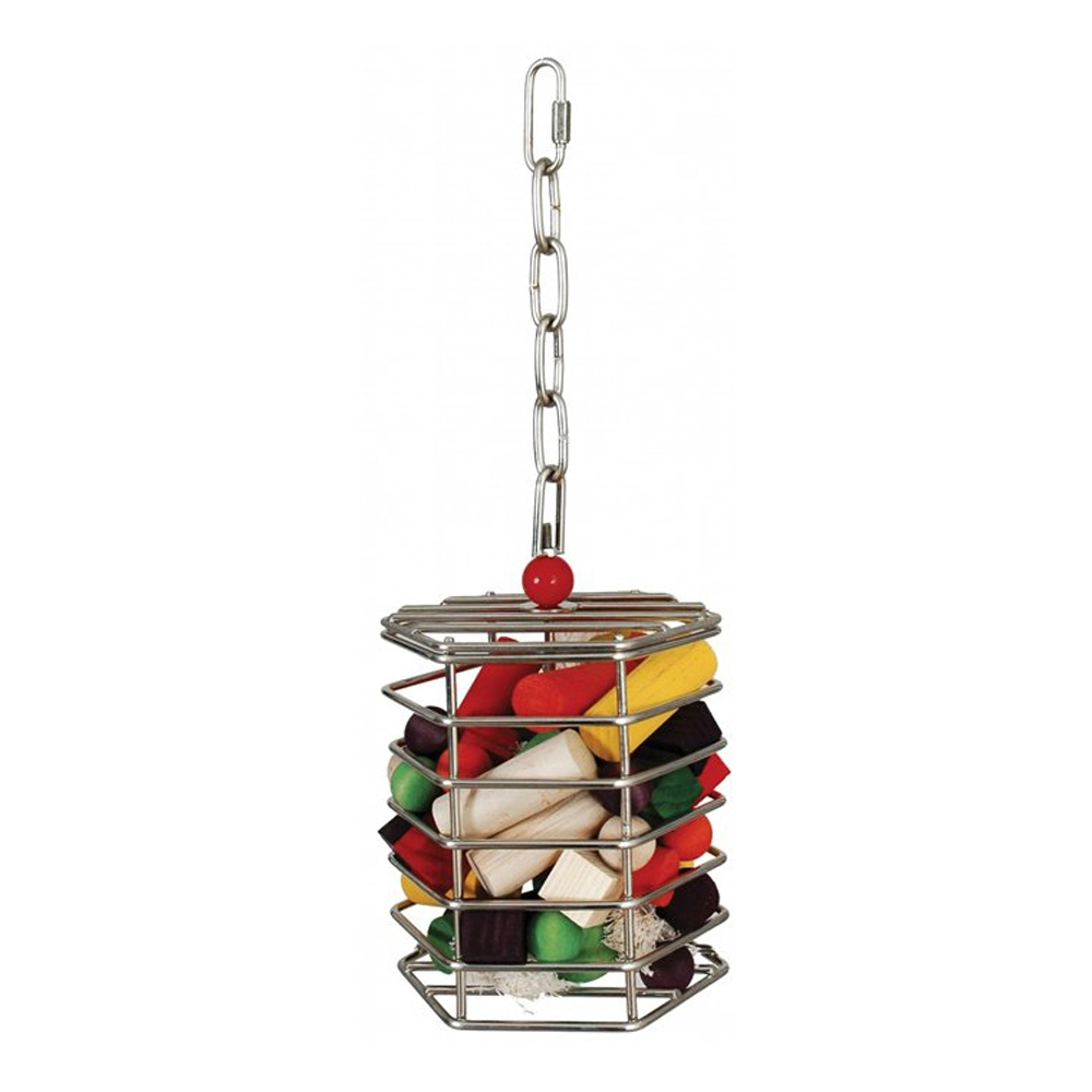 Featherland Paradise Stainless Steel Baffle Cage No Fill For Bird Toys Small 4 Featherland Paradise Stainless Steel Baffle Cage No Fill For Bird Toys Small - Image 2