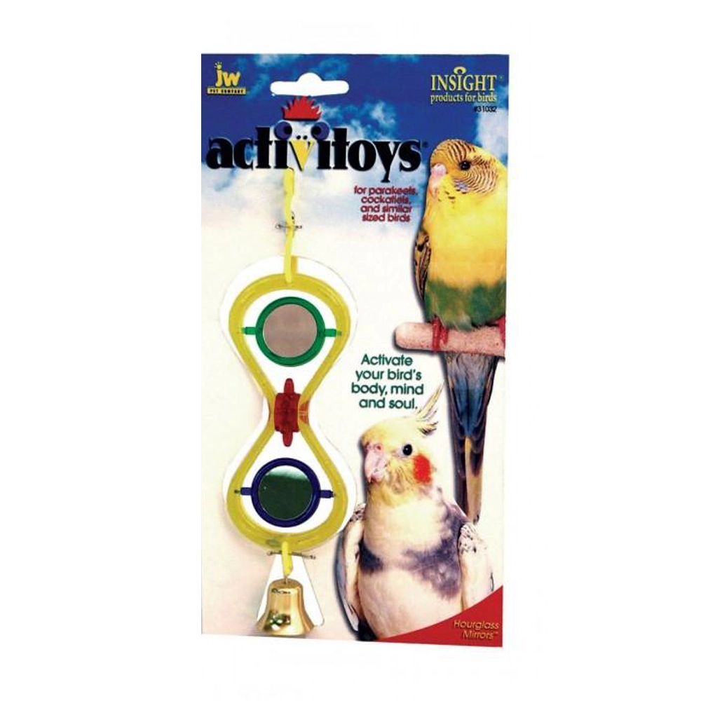 JW Pet Insight Activitoys Hour Glass Mirrors Bird Toy For Small Birds 3 JW Pet Insight Activitoys Hour Glass Mirrors Bird Toy For Small Birds