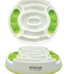 Scream Slow Feed Interactive Puzzle Bowl 28x28x7cm Green