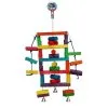 Cheeky Bird Square Block Ladder Coloured Wooden Bird Toy Jumbo 2 Cheeky Bird Square Block Ladder Coloured Wooden Bird Toy Jumbo -Outlet Bird Food Store ACBSBLJ