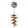 Cheeky Bird Spiral Sticks Hanging Wooden Bird Toy W/ Bell Small -Outlet Bird Food Store ACBSSBS