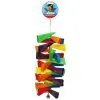Cheeky Bird Triangle Spiral Coloured Wooden Bird Toy 2 Cheeky Bird Triangle Spiral Coloured Wooden Bird Toy -Outlet Bird Food Store ACBTS