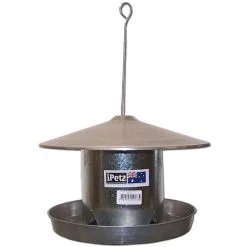 IPetz Galvanised Budgie Hopper Food Feeder 5 Inch