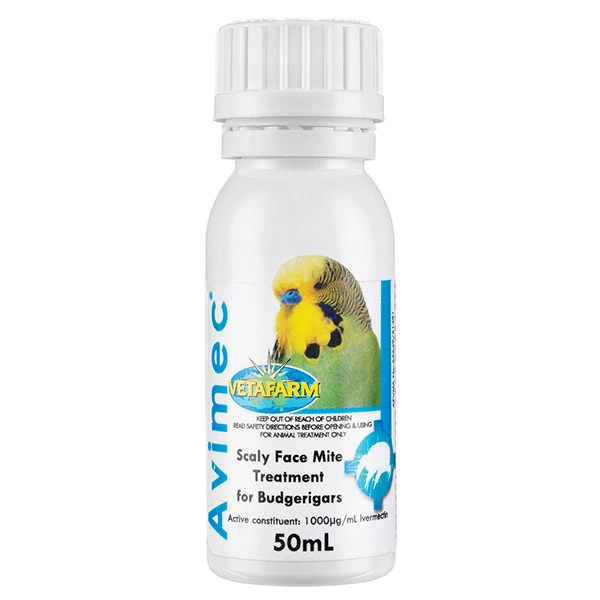 Vetafarm Avimec Budgie Scaly Face Mite Treatment Bird 50ml 3 Vetafarm Avimec Budgie Scaly Face Mite Treatment Bird 50ml