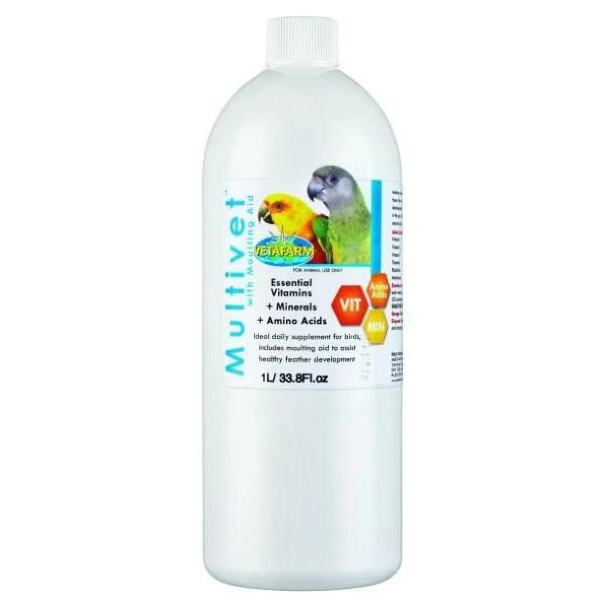 Vetafarm Multivet Liquid Vitamin Mineral Supplement Pet Bird 1L 3 Vetafarm Multivet Liquid Vitamin Mineral Supplement Pet Bird 1L