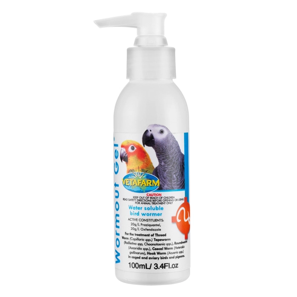 Vetafarm Wormout Gel All Wormer For Birds & Pigeon 100ml 3 Vetafarm Wormout Gel All Wormer For Birds & Pigeon 100ml