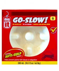 Dogit Go Slow Anti-Gulping Dog Dish 300ml White 3 Dogit Go Slow Anti-Gulping Dog Dish 300ml White