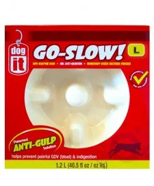 Dogit Go Slow Anti-Gulping Dog Dish 1.2Ltr White 3 Dogit Go Slow Anti-Gulping Dog Dish 1.2Ltr White