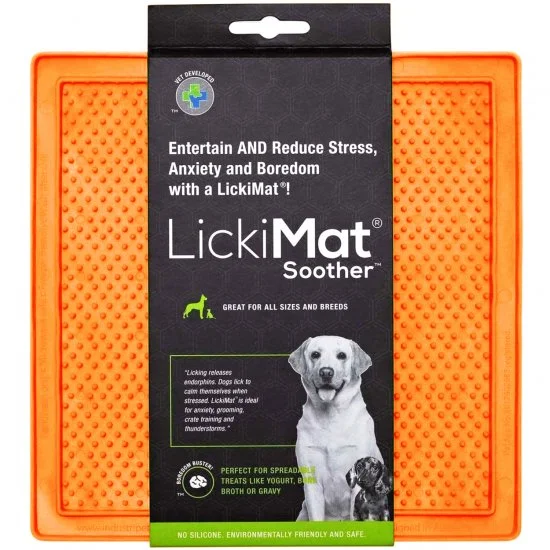 LickiMat Dog Soother Orange 3 LickiMat Dog Soother Orange